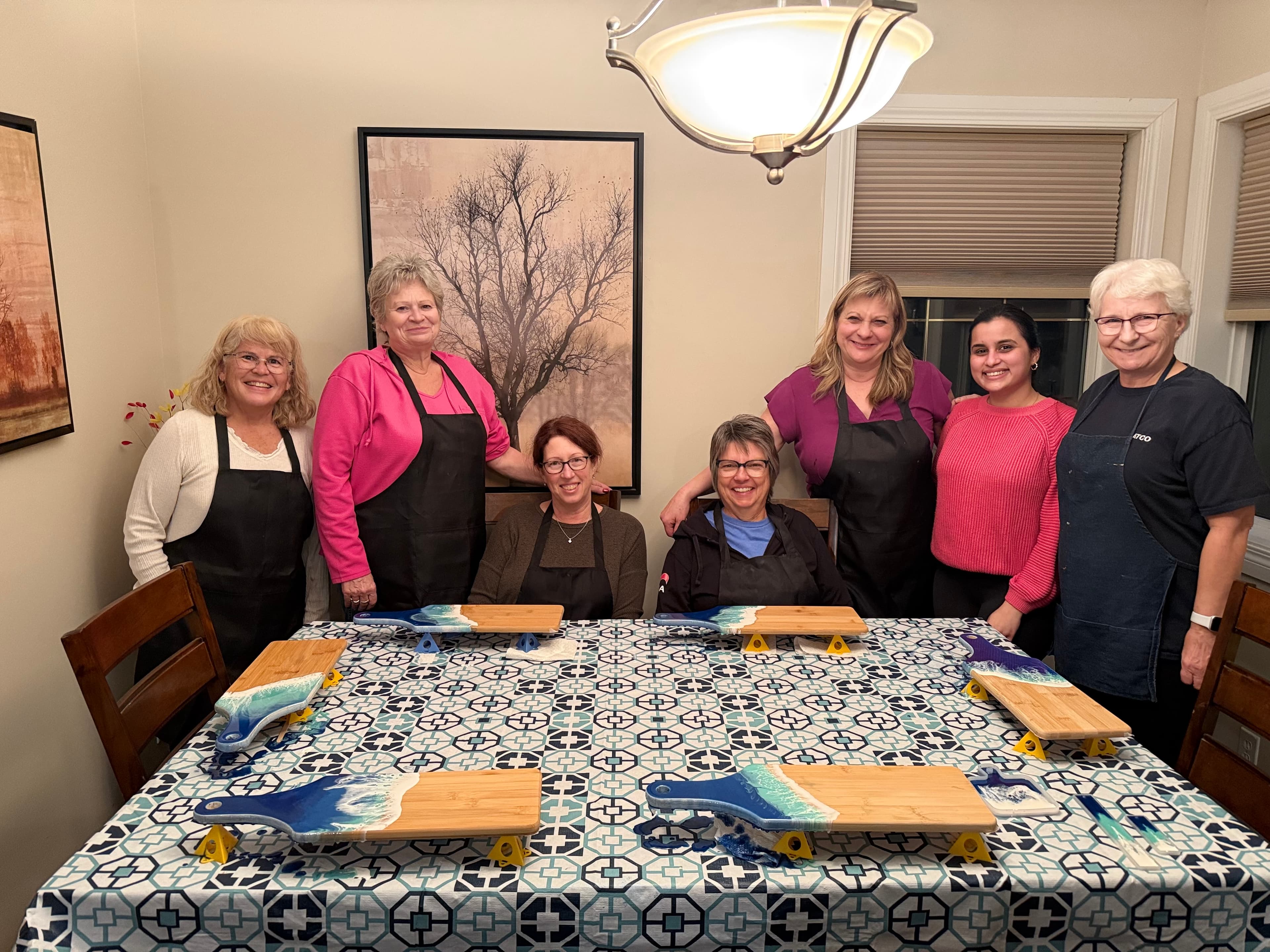 Resin Art Workshop at Local Restaurant
